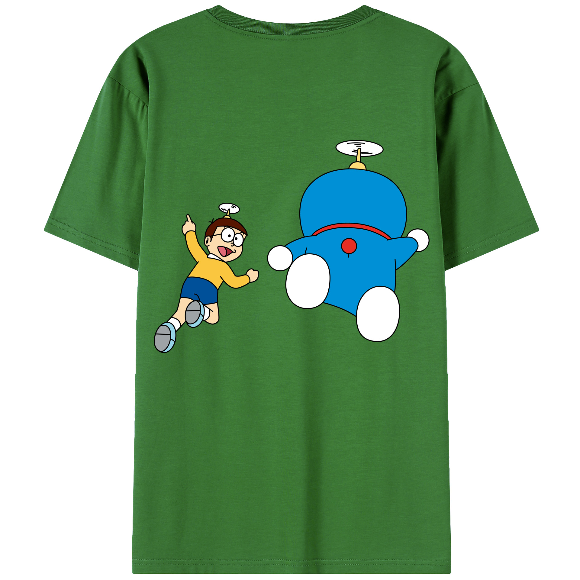 （画像用） ドラえもん 野比 のび太 Doraemon Nobita Nobi レディース半袖Tシャツ(バックプリント)